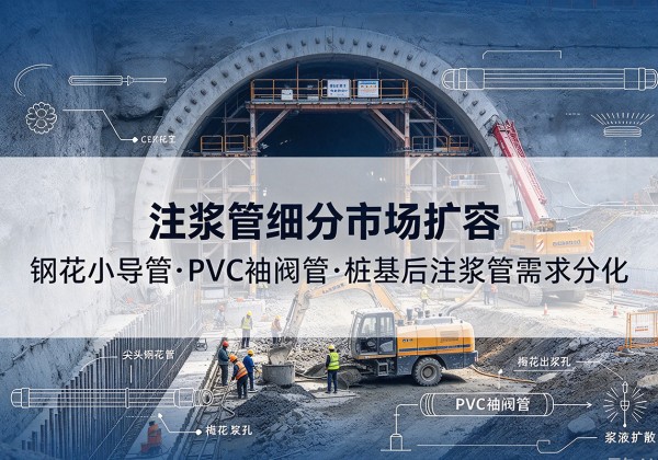 覃塘注浆管细分市场扩容，隧道钢花小导管、PVC 袖阀管、桩基后注浆管需求分化